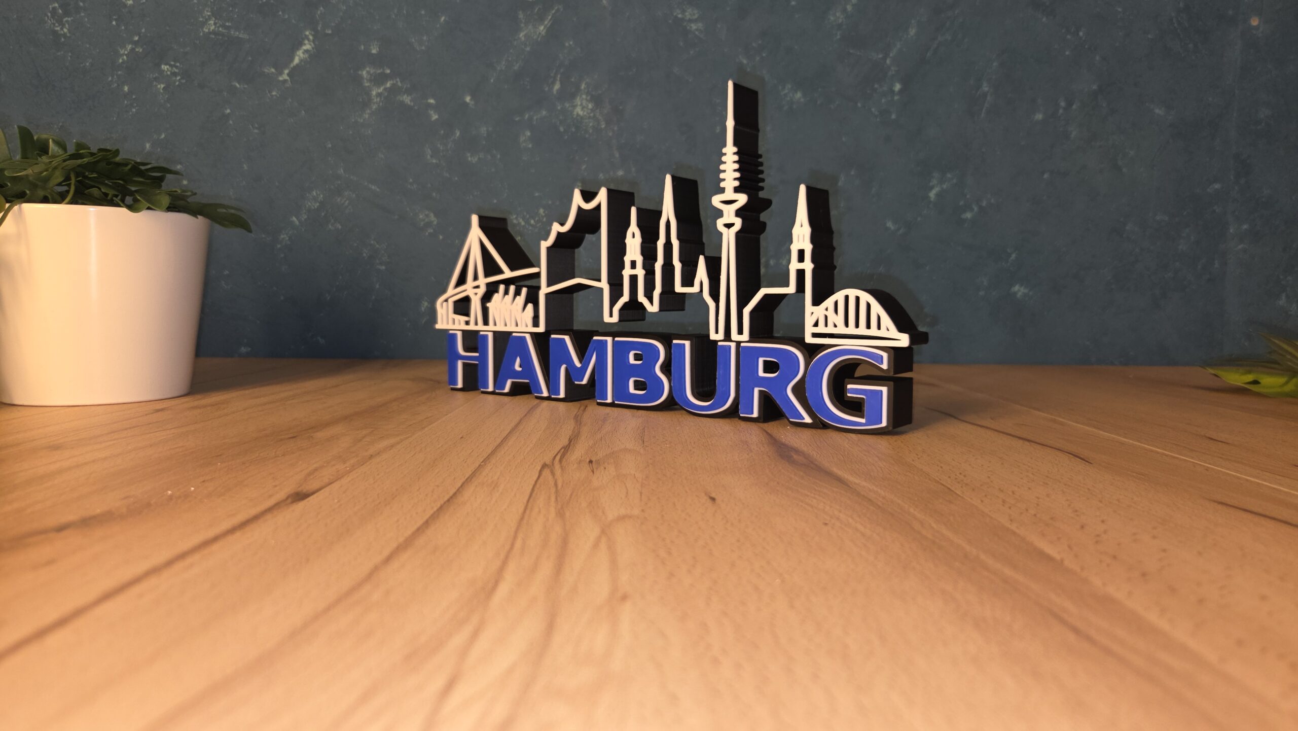 Hamburg Skyline Deko – Hansestadt Hamburg Silhouette mit norddeutschem Flair – Bild 9