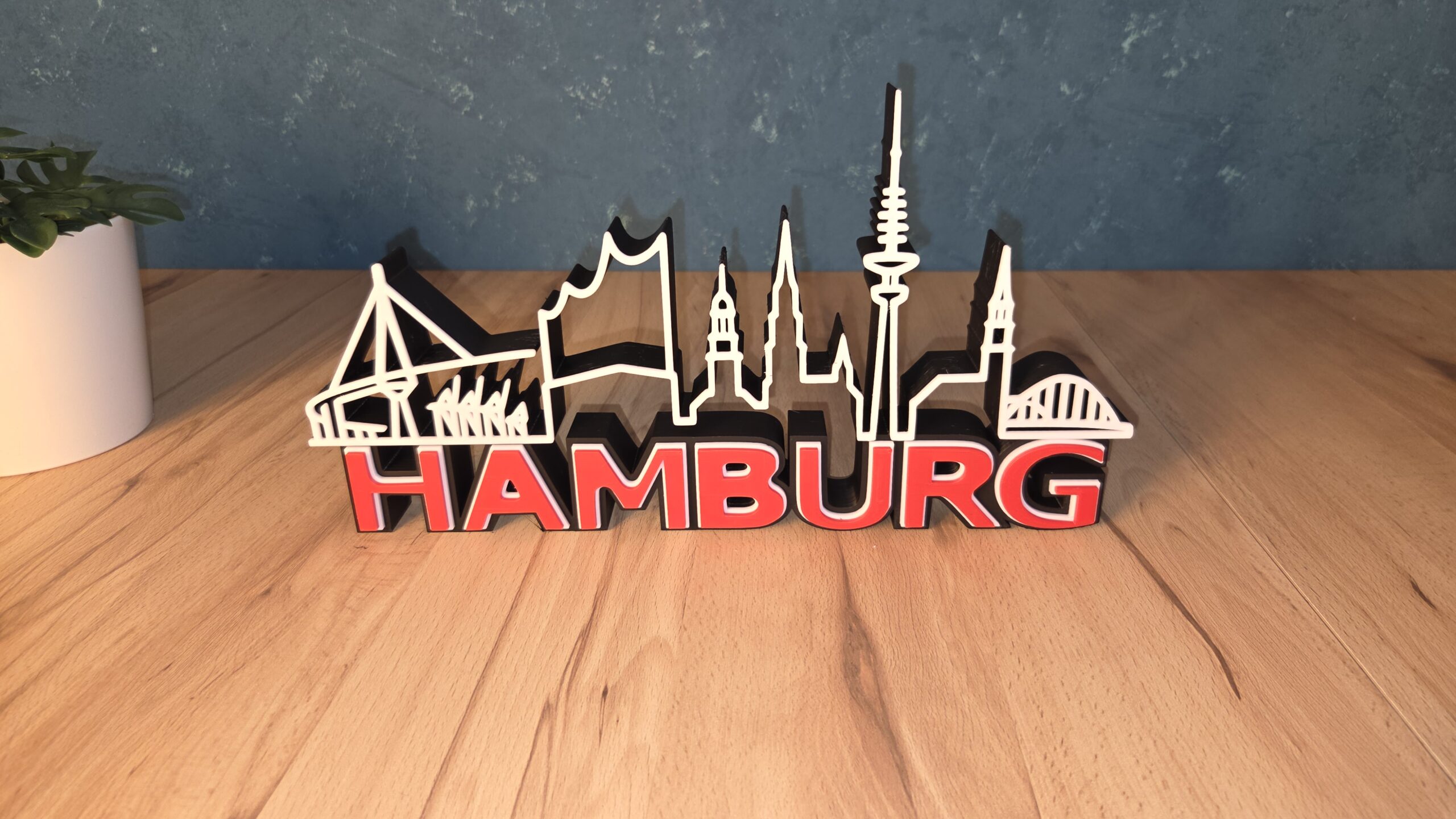 Hamburg Skyline Deko – Hansestadt Hamburg Silhouette mit norddeutschem Flair – Bild 8
