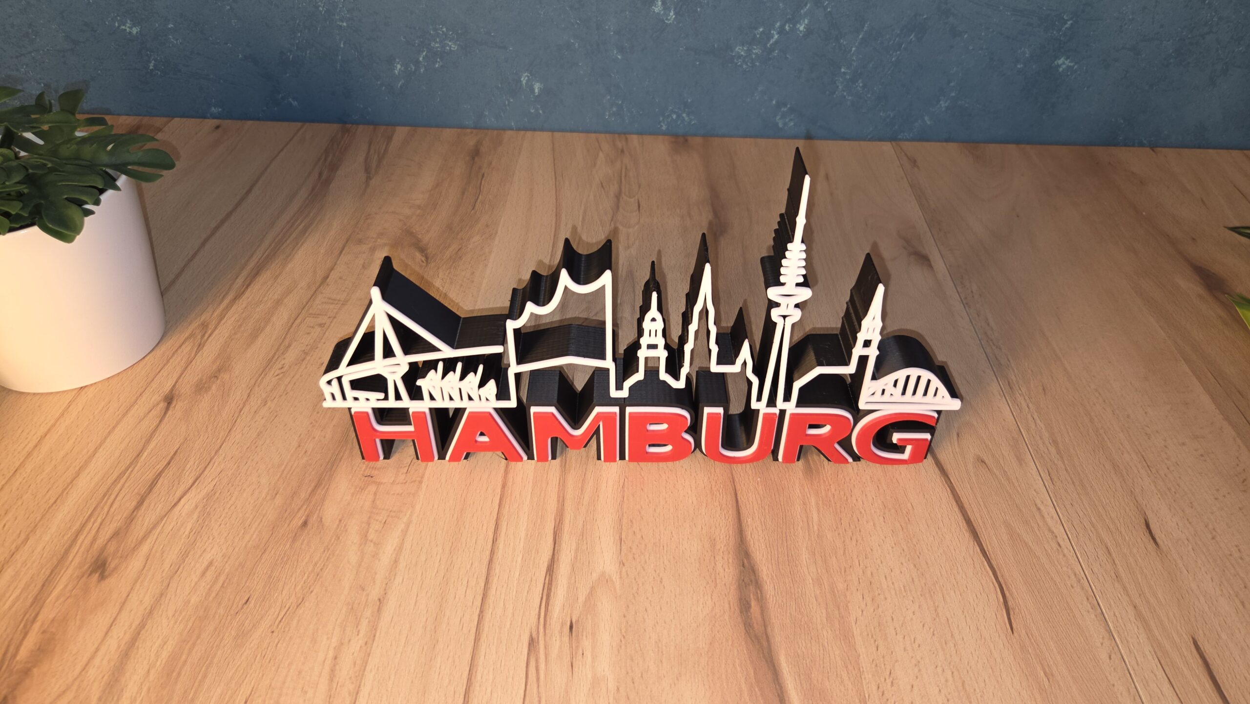 Hamburg Skyline Deko – Hansestadt Hamburg Silhouette mit norddeutschem Flair – Bild 10