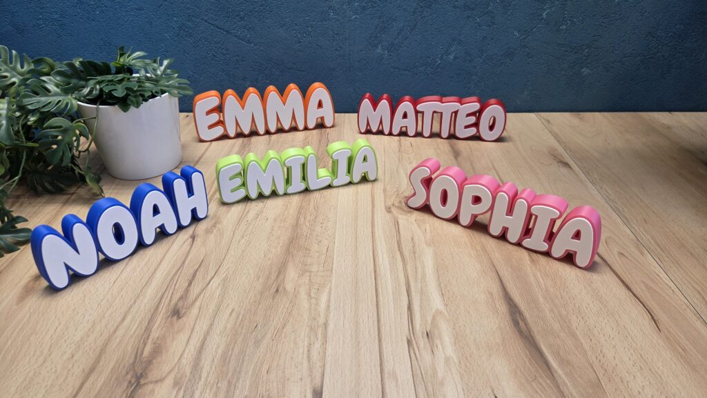 Personalisierte Kindername Deko – Namensschild fürs Kinderzimmer als Lettering
