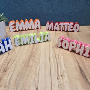 Personalisierte Kindername Deko – Namensschild fürs Kinderzimmer als Lettering