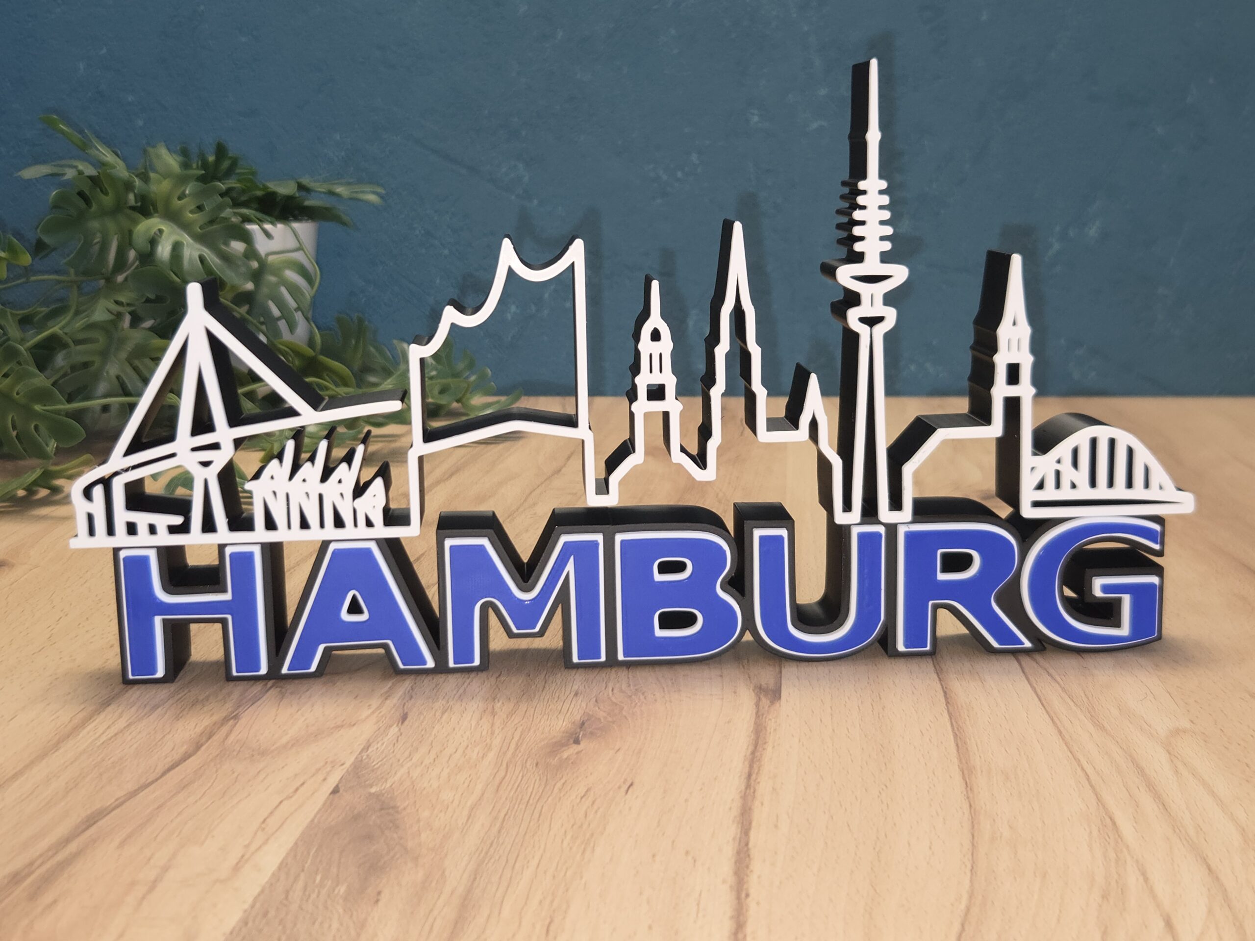 Hamburg Skyline Deko – Hansestadt Hamburg Silhouette mit norddeutschem Flair – Bild 11