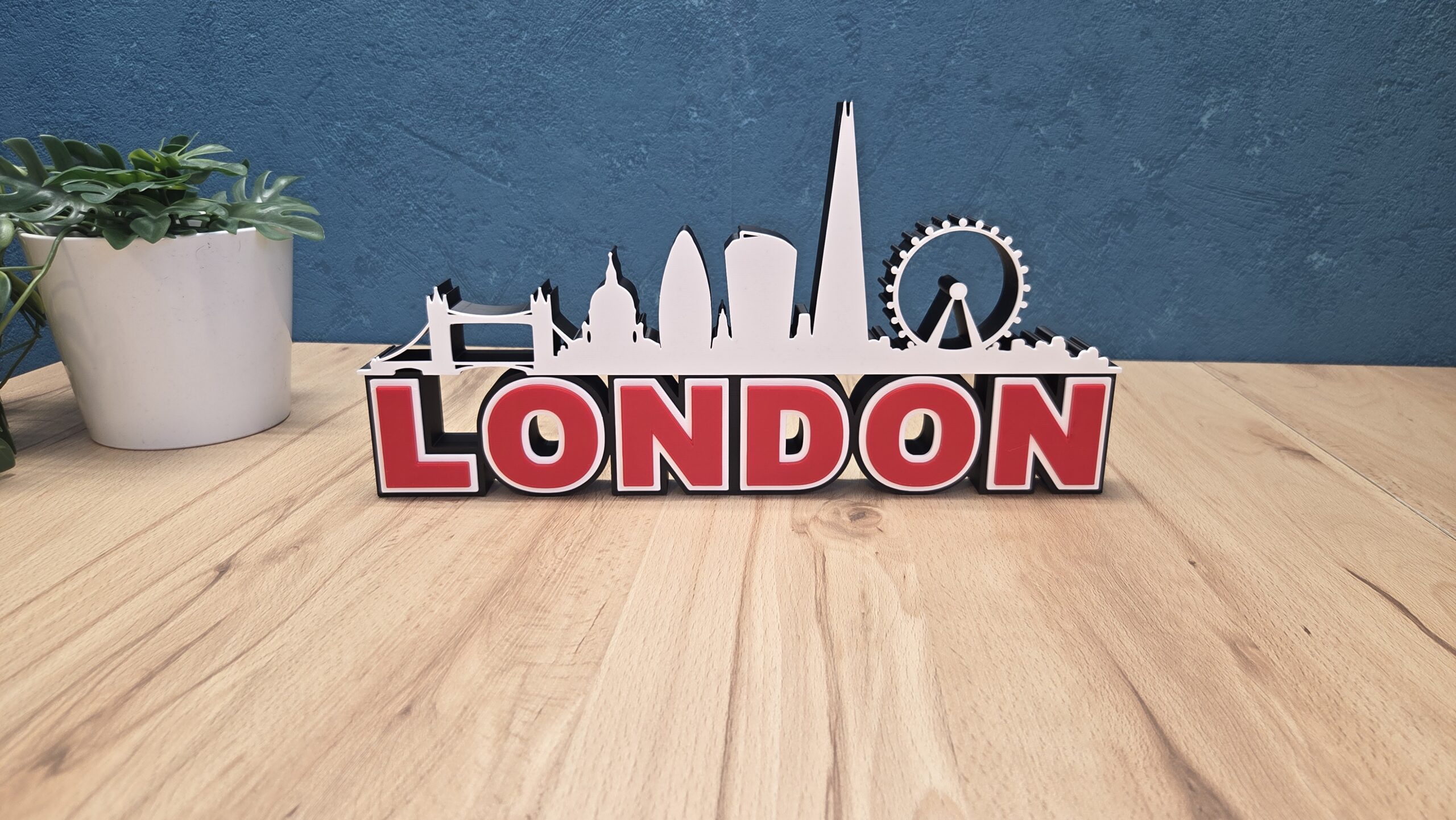 London Skyline Deko – stilvolle Stadt Silhouette der britischen Hauptstadt