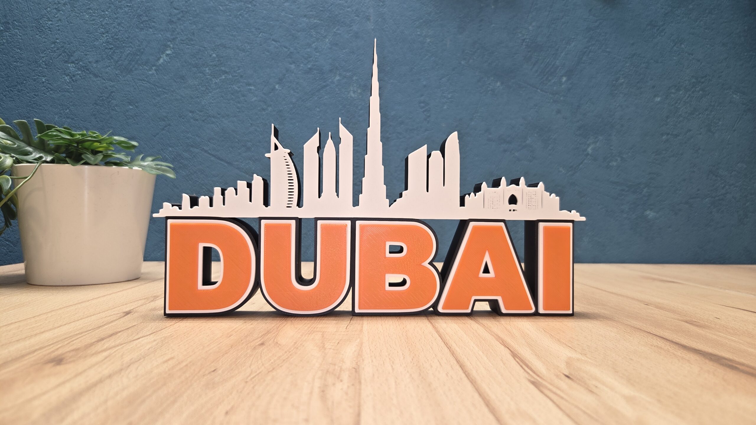 Dubai Skyline Deko – moderne Stadt Silhouette mit ikonischer Architektur – Bild 2