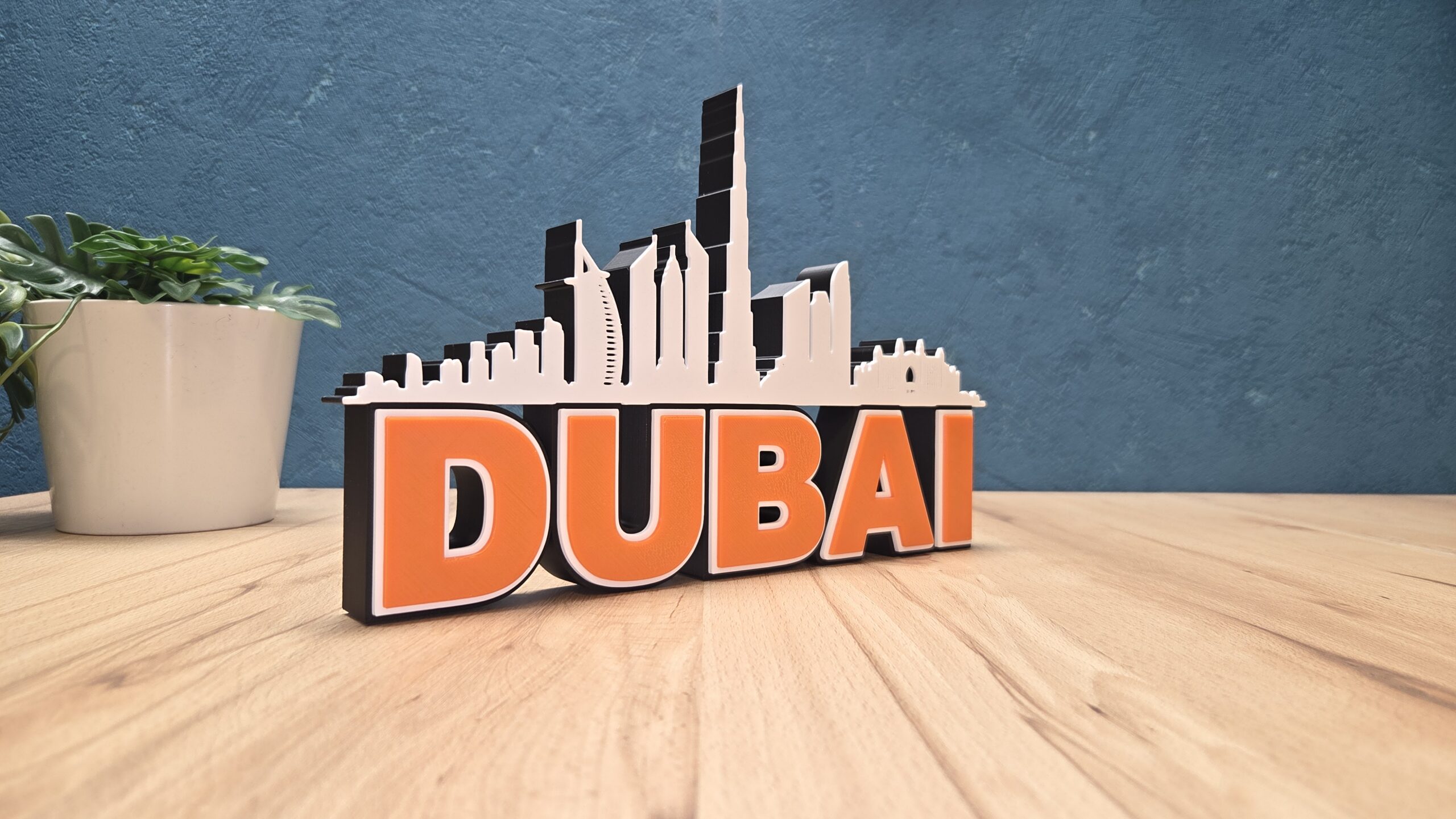 Dubai Skyline Deko – moderne Stadt Silhouette mit ikonischer Architektur – Bild 3