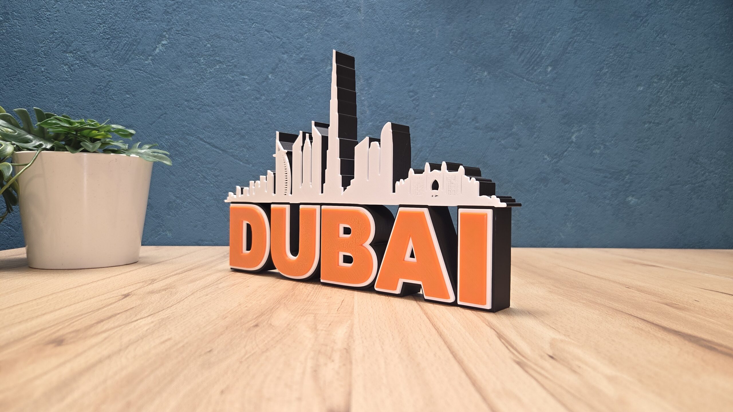 Dubai Skyline Deko – moderne Stadt Silhouette mit ikonischer Architektur – Bild 4