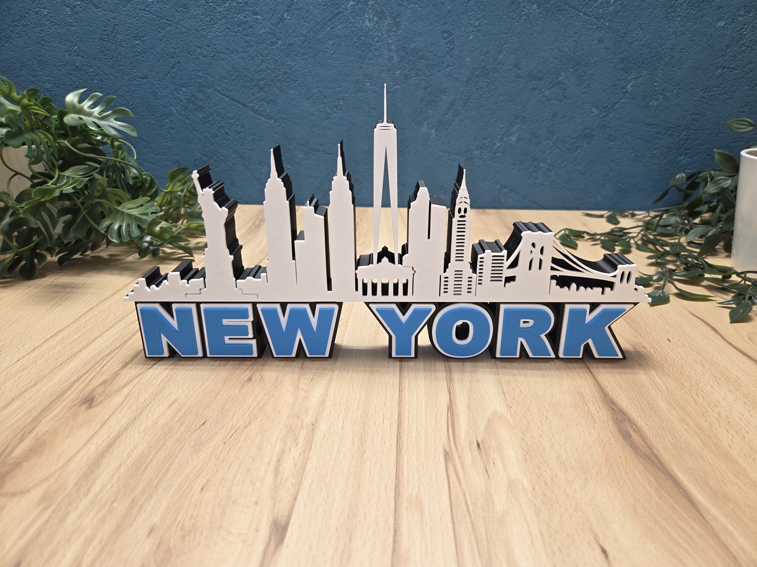 New York Skyline Deko – ikonische Stadt Silhouette als modernes Wohnaccessoire
