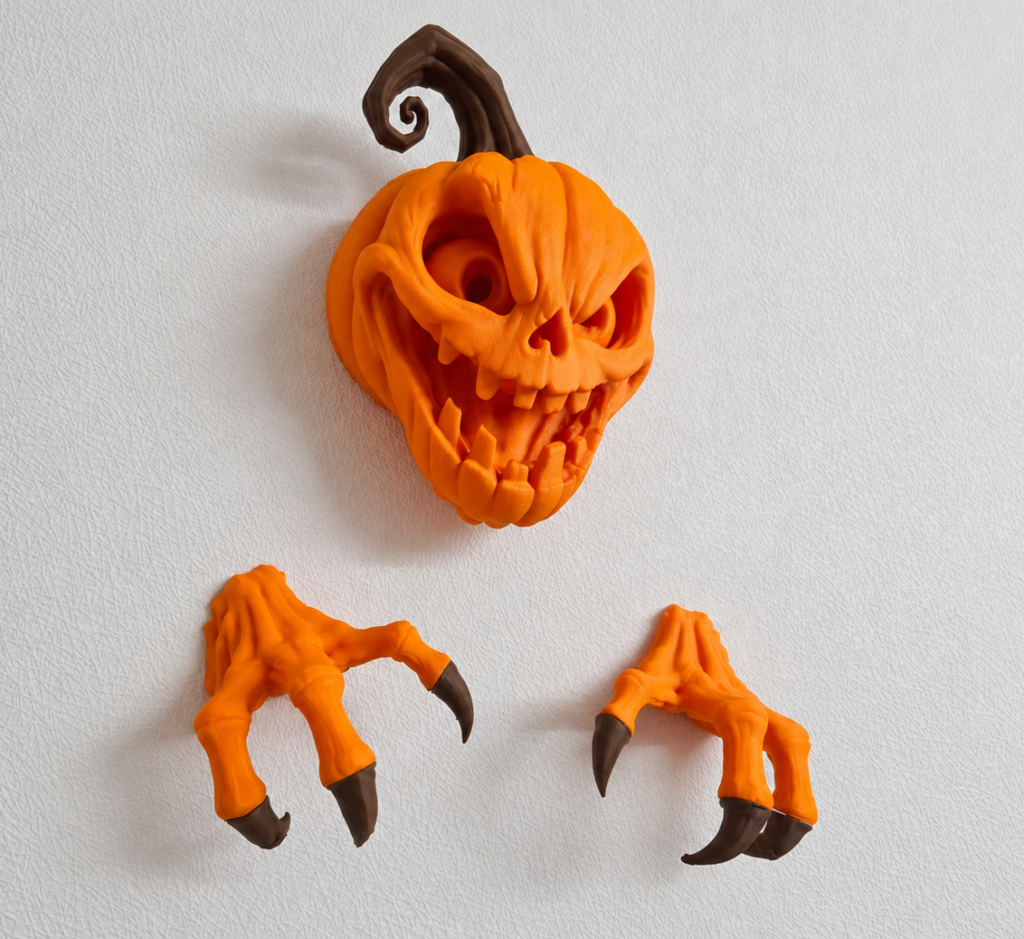 Gruseliger Kürbis - Halloween Wanddekoration