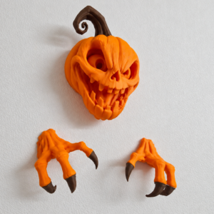 Gruseliger Kürbis - Halloween Wanddekoration